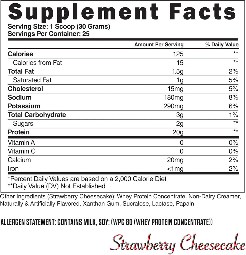 Steel Supplements Whey-Iso 100% Whey Isolate Protein Powder Stawberry Cheesecake, Gluten Free, Easy Digesting, Fast Absorbing, (25 Servings)