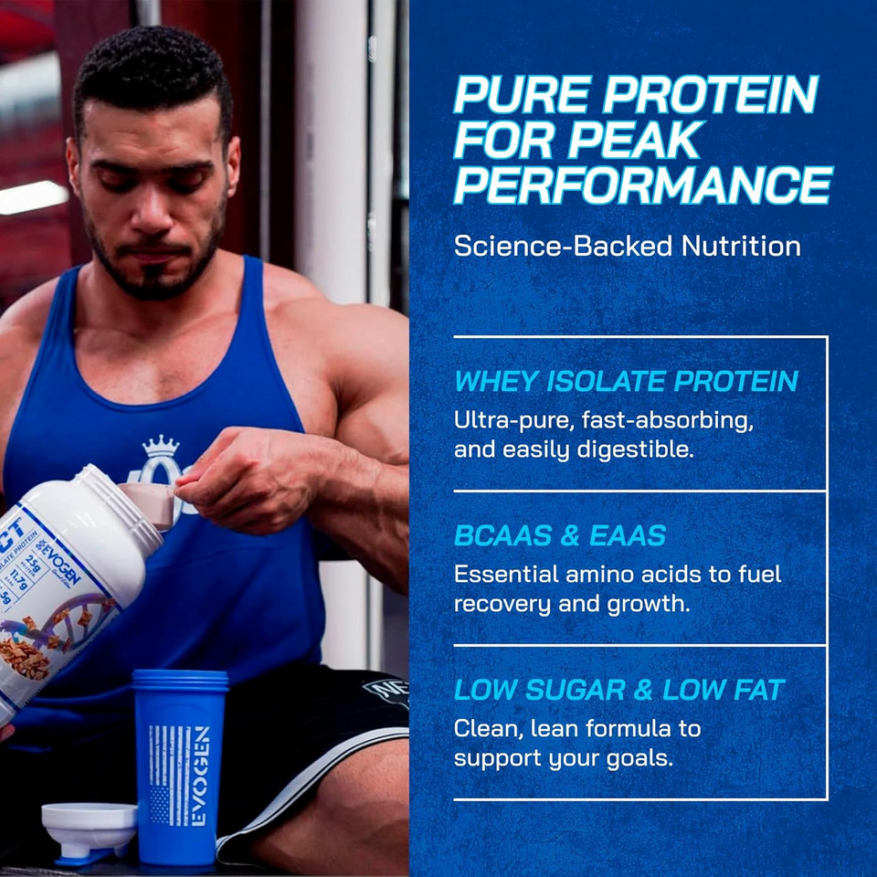 Evogen Isoject - Whey Protein Isolate | Ultra-Pure Whey Protein Powder With Ignitor Enzymes, Bcaas, And Eaas | Enhanced Absorption & Recovery | Mini Crisp Cookies | 25 Servings