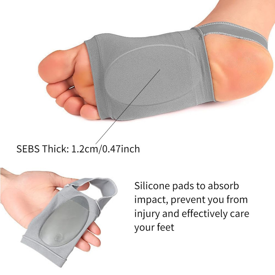 Yinhing Arch Support Sleeves, Professional Metatarsal Compression, Arch Support Brace For Men Women, Plantar Fasciitis Support Brace For Flat Foot, 6.7 X 3.1In