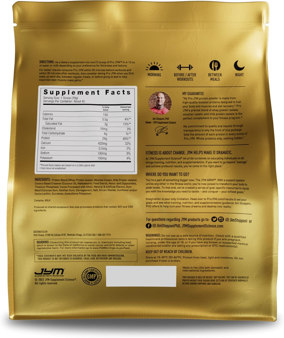 Pro Jym Chocolate Mousse Protein Powder - Whey Protein Isolates, Casein, & Milk Protein, Lean Muscle Building For Men & Women, Jym Supplement Science, 45 Servings Pro Jym Chocolate Mousse Protein Powder - Whey Protein Isolates, Casein, & Milk Protein, Lean Muscle Building For Men & Women, Jym Supplement Science, 45 Servings