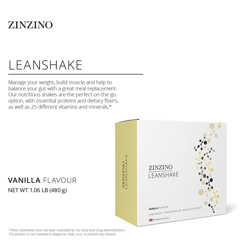 Leanshake Vanilla - Whey Protein Powder For Healthy Body Balance, Muscle Building & Gut Health - Lean Body Protein Shake - (16 X 30G)