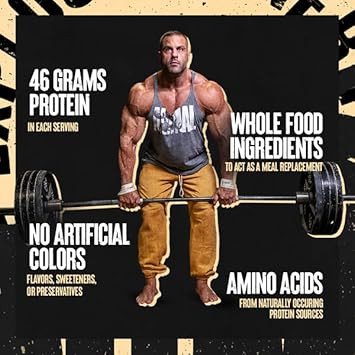 Animal Meal - Protein Shake With Whole Food Ingredients, Aids In Muscle Recovery With Egg White, Beef & Pea Protein Blend, Vanilla Flavor, 5 Lbs