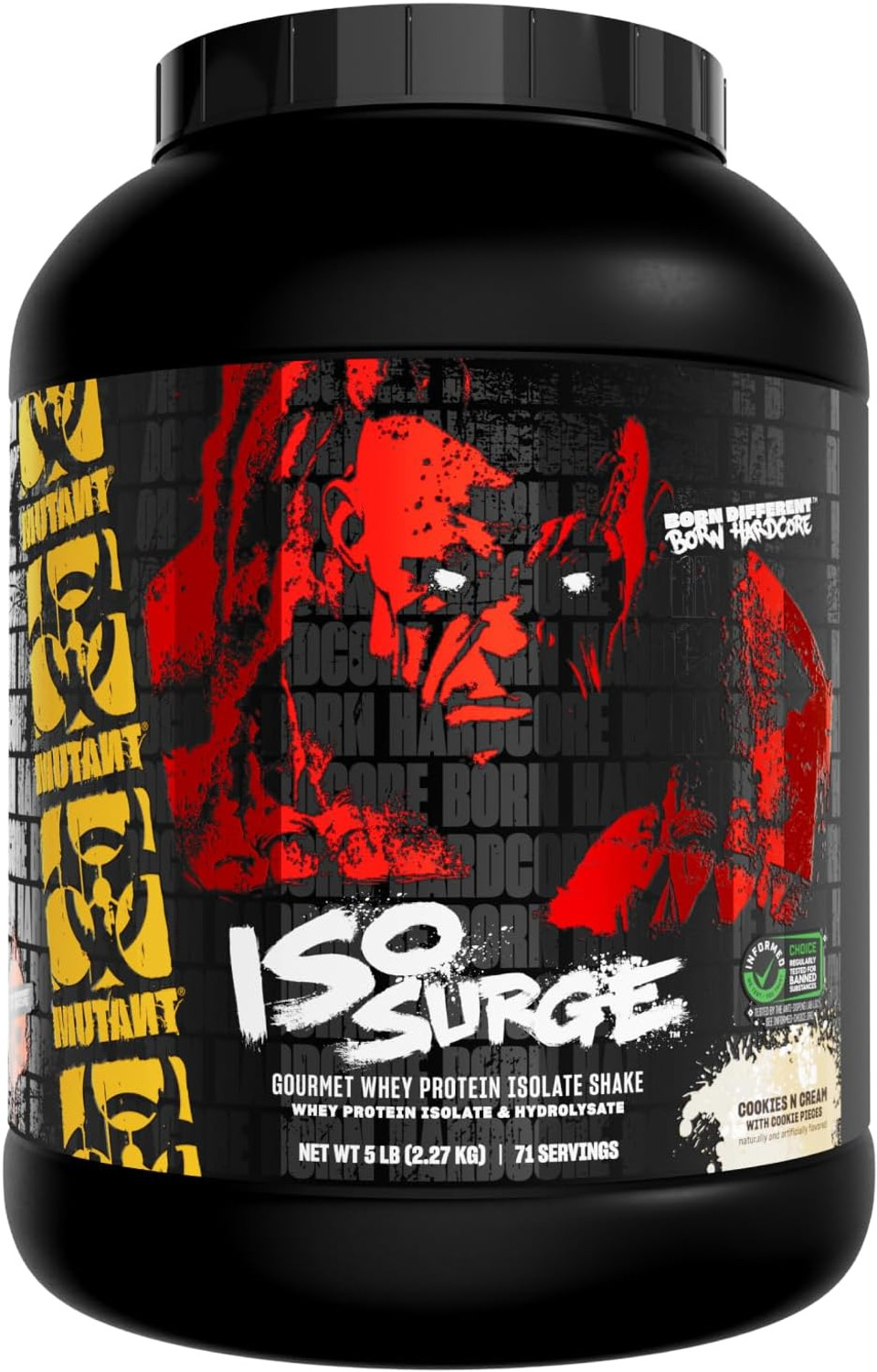 Mutant Iso Surge Whey Protein Isolate Powder Acts Fast To Help Recover, Build Muscle, Bulk And Strength, 5 Lb - Peanut Butter Chocolate Mutant Iso Surge Whey Protein Isolate Powder Acts Fast To Help Recover, Build Muscle, Bulk And Strength, 5 Lb - Peanut Butter Chocolate