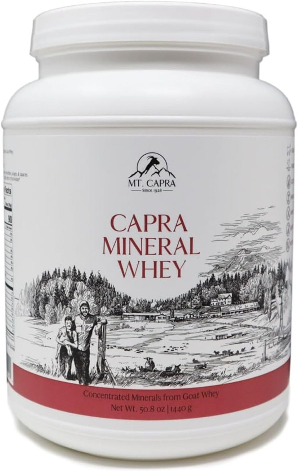 Mt. Capra Mineral Whey | A Whole Food, Bio-Available Mineral/Electrolyte Powder Supplement From Goat Milk Whey, Rich In Potassium, Alkalizing | 56 Servings - 50.8 Oz