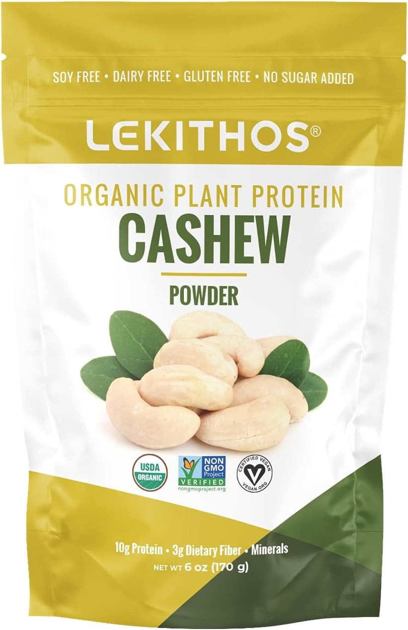 Organic Cashew Protein Cashew Powder - 6 Oz - 10G Protein - Certified Usda Organic, Non-Gmo Project Verified, No Added Sugars - Certified Vegan, Gluten Free