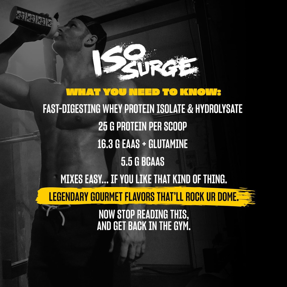 Mutant Iso Surge Whey Protein Isolate Powder Acts Fast To Help Recover, Build Muscle, Bulk And Strength, 5 Lb - Triple Chocolate