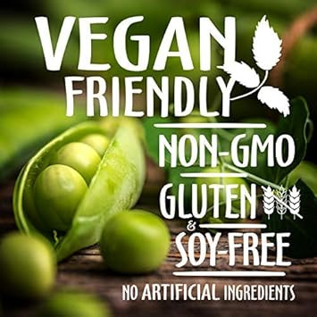 Pea Protein Powder, Vanilla Vegan Flavor, 100% Plant Based, No Artificial Sweeteners, Non-Gmo, Gluten Free & Soy Free, 2 Lb