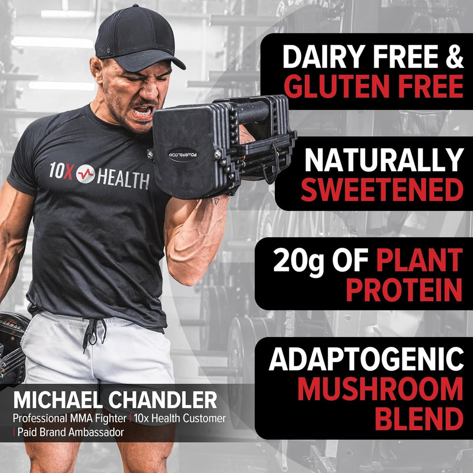 10X Health Vegan Protein Powder - 20G Per Serving Plant Based Protein Powder For Muscle Support, Strength & Nutrition - Dairy-Free & Gluten-Free - Honey Vanilla 2.3 Lbs, 30 Servings