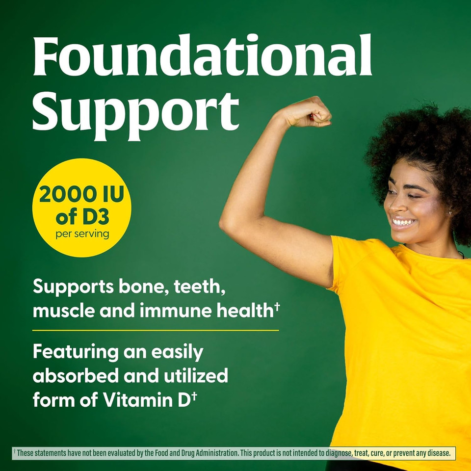 Megafood Vitamin D3 2000 Iu (50 Mcg) - Vitamin D Supplements With Real Food, Immune Support, Supports Bones, Teeth & Muscles, Vegetarian, Certified Non-Gmo, Kosher  30 Tablets, 30 Servings