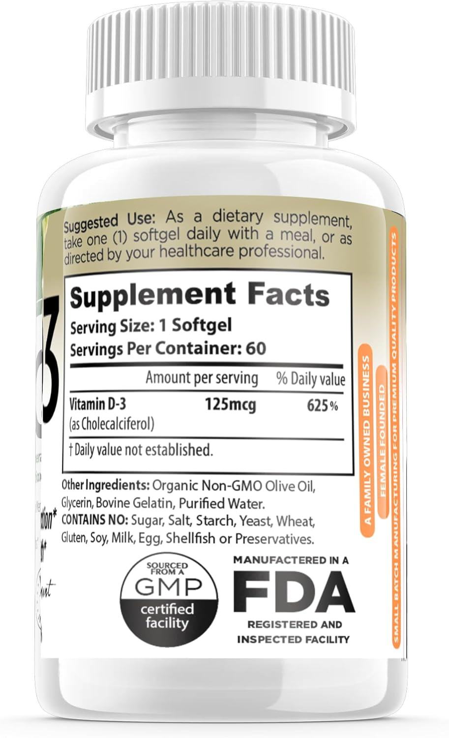 Vitamin D3 5000 Iu Supplement 125 Mcg Soft Gels Specially For Sensitive Stomachs Supplements With Organic Olive Oil Best Vitamin D3 Supplement For Women & Men Made In Usa