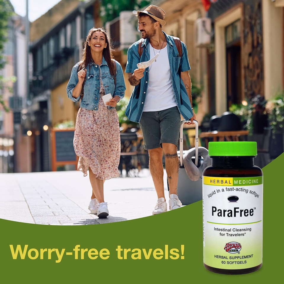 Herbs Etc. Parafree - Gastrointestinal Support Supplement To Aid Intestinal Cleansing - Digestive Herbal Supplement With Wormwood, Quassia & Male Fern - 60 Softgels (60 Servings)