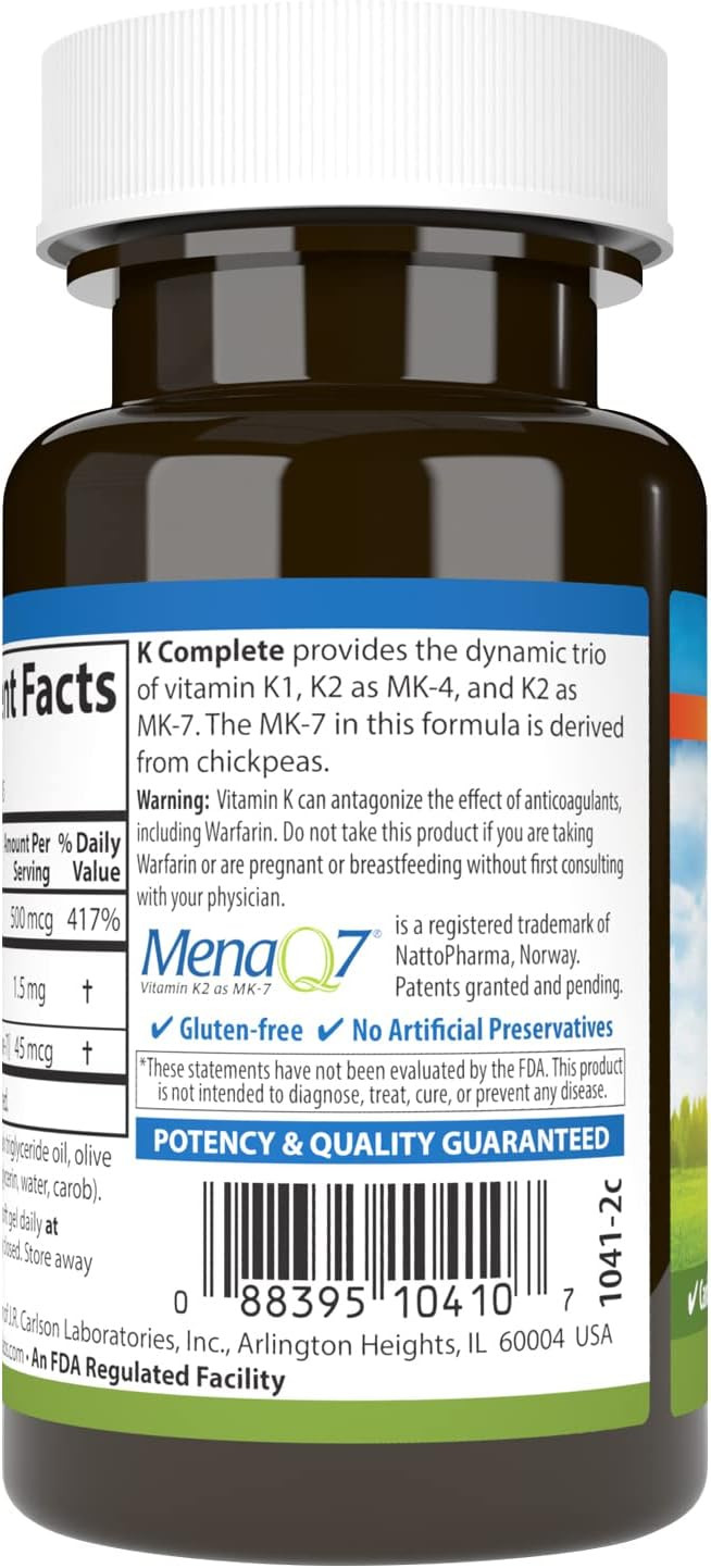 Carlson Labs K Complete Softgels, 90 Count