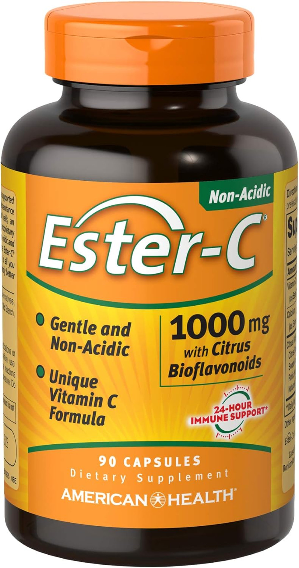 American Health Ester-C With Citrus Bioflavonoids Capsules - Gentle On Stomach, Non-Acidic Vitamin C - 500 Mg, 60 Servings, 120 Count