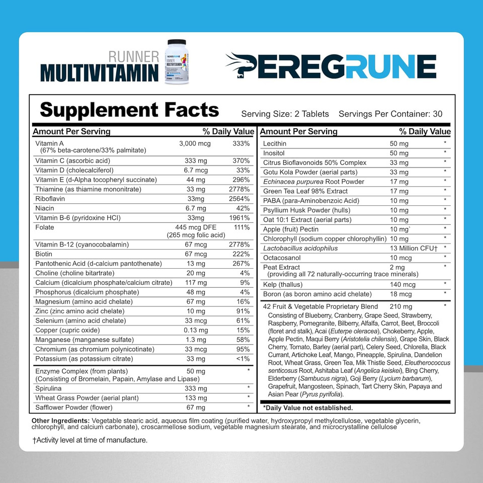 Runner Multivitamin & Joint Support Supplement  Antioxidants, Vitamin B Complex, Probiotics For Health, Energy, Endurance, Recovery - Glucosamine Chondroitin, Msm  Gmp Running Supplements Runner Multivitamin & Joint Support Supplement  Antioxidants, Vitamin B Complex, Probiotics For Health, Energy, Endurance, Recovery - Glucosamine Chondroitin, Msm  Gmp Running Supplements