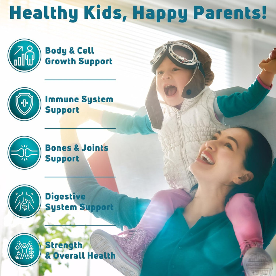 Gummy Vitamins For Kids 45 Day Supply - Vegetarian, Gluten Free, Gelatin Free, Multivitamin Gummies For Kids To Support Immune System & Overall Wellness