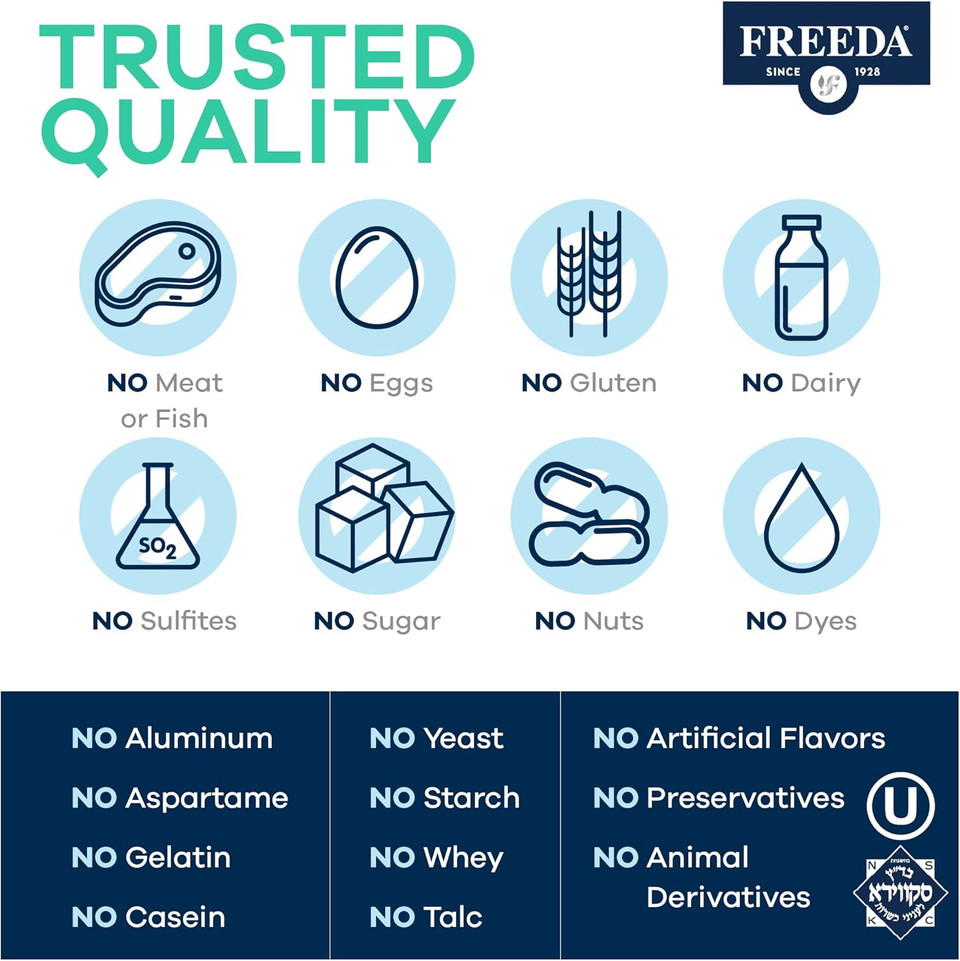 Freeda One Daily Multivitamin Without Iron  Quintabs-M Iron-Free  Kosher, Balanced Multivitamin Supplements For Adults, Men & Women'S Health Complete Multivitamins (100 Capsules)