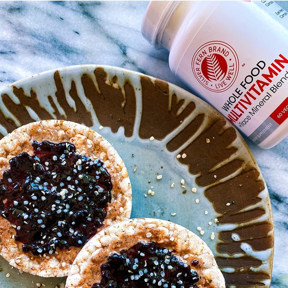 Silver Fern Whole Food Daily Multi Vitamin W/Trace Mineral Blend Supplement - 4 Bottles - 60 Vegicaps Each - 120 Day Supply - Natural, Non-Gmo, Vegan, Multivitamin - Zero Synthetics