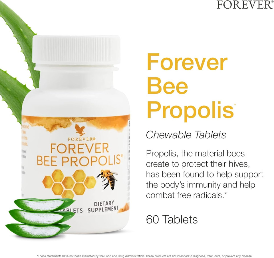 Forever Living - Bee Propolis Chewable Tablets - Immune Support With Bee Propolis And Flavonoids - 60 Tablets