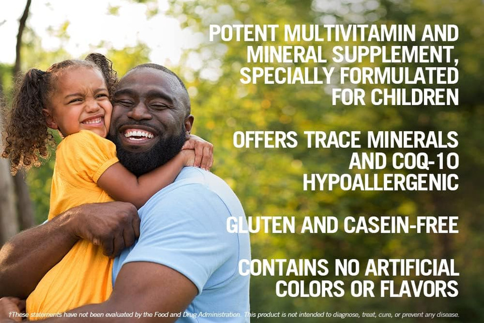 Kirkman - ChildrenS Multivitamin & Mineral Capsules - 120 Capsules - Potent Broad Spectrum Vitamin/Mineral Supplement - With Coenzyme Q-10 - No Artificial Colors Or Flavors