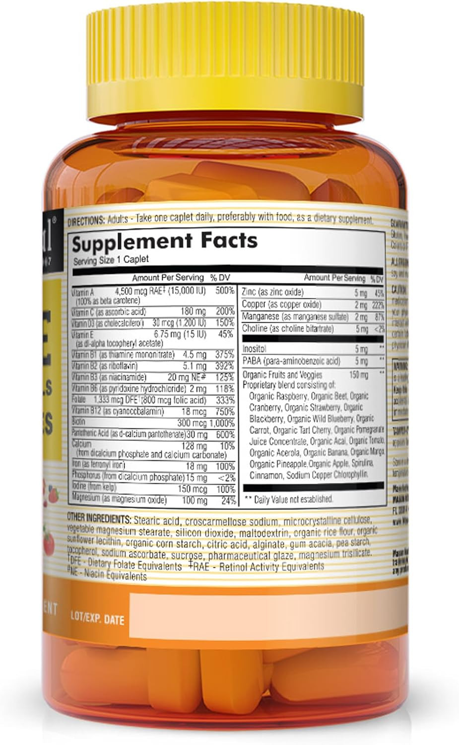 Mason Natural Vitamin Megavite Fruits And Veggies Mineral Formula, 60 Count