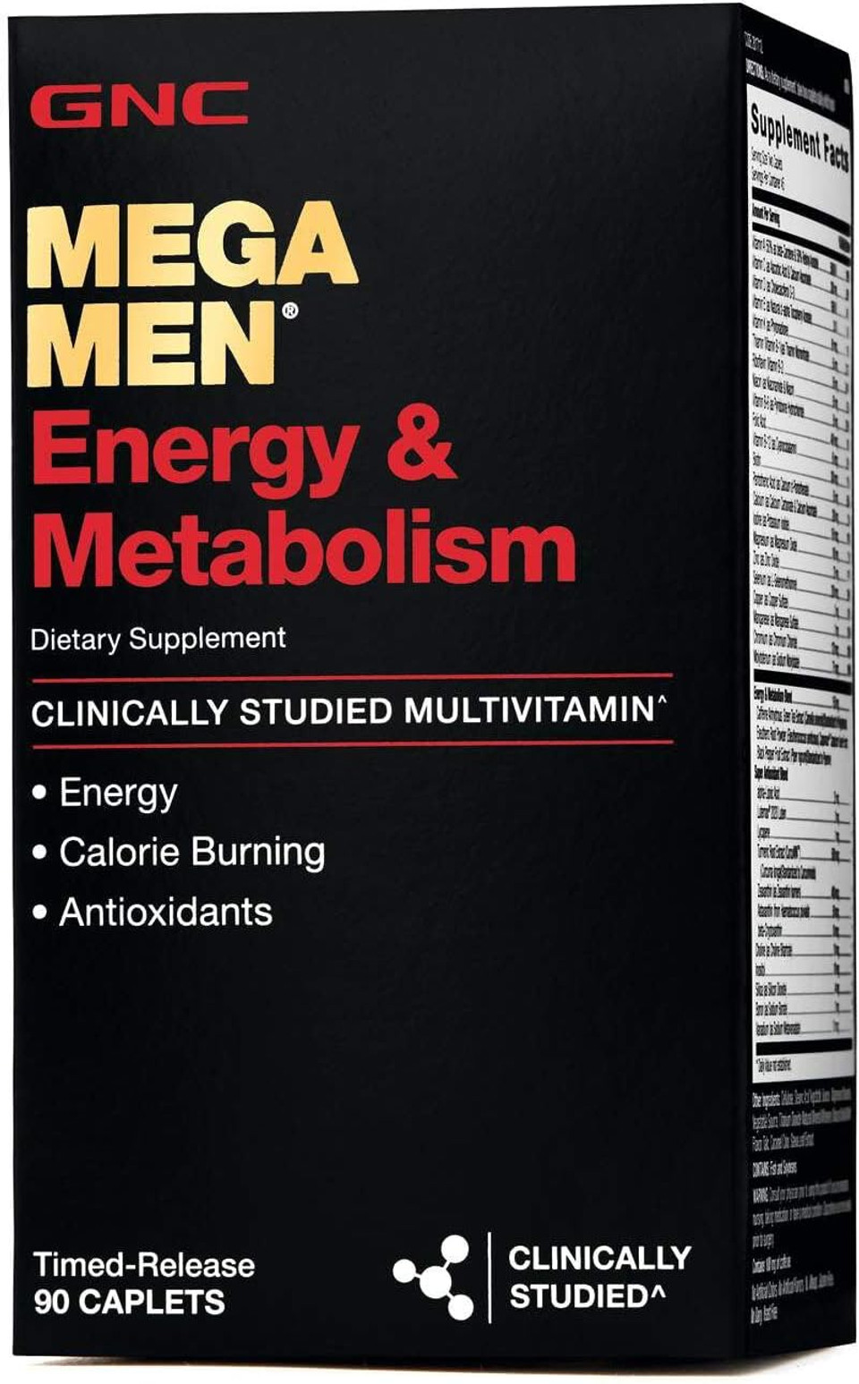 Gnc Mega Men Energy & Metabolism Multivitamin | Increased Energy, Metabolism And Calorie Burning | 90 Count Gnc Mega Men Energy & Metabolism Multivitamin | Increased Energy, Metabolism And Calorie Burning | 90 Count