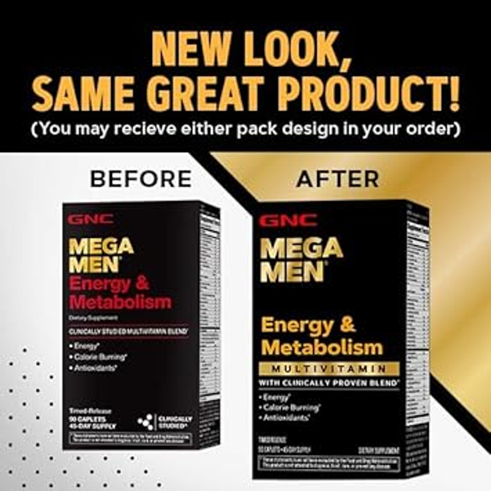Gnc Mega Men Energy & Metabolism Multivitamin | Increased Energy, Metabolism And Calorie Burning | 90 Count Gnc Mega Men Energy & Metabolism Multivitamin | Increased Energy, Metabolism And Calorie Burning | 90 Count
