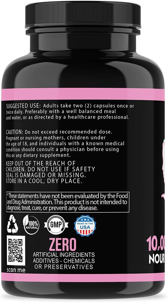 Angry Supplements Hair Envy 10,000 Mcg Biotin + Keratin Capsules, Grow Hydrate Hair, Strengthen Thicken Nails, Clear Skin  Natural Remedy For Damaged Thinning Hair, (1-Bottle, 60Ct)
