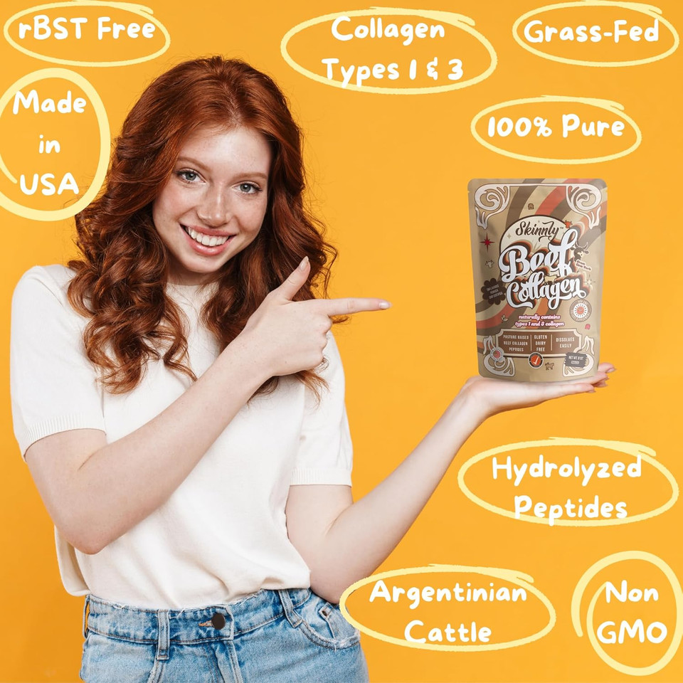 Collagen Peptides Powder, Promotes Hair, Nail, Skin, Bone And Joint Health, Zero Sugar, Unflavored 8 Oz