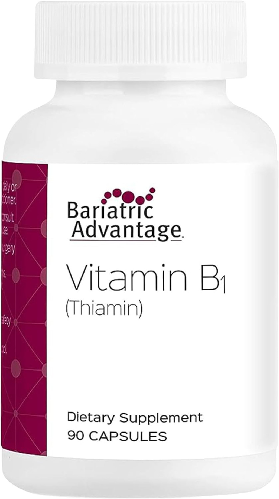 Bariatric Advantage Vitamin B1 Thiamin - 100 Mg Thiamin Mononitrate - Easy Digest - Designed For Bariatric Patients - Supports Energy Production* - 90 Count