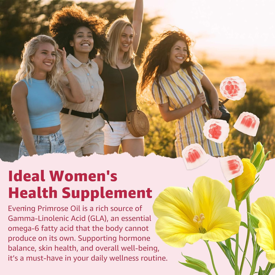 Inositol Gummies Supplement With Evening Primrose Oil For Women - 40:1 Ratio Myo-Inositol 2000Mg & D-Chiro Inositol 50Mg With Vit D3 B12 & Zinc, Sugar-Free For Natural Balance, Vegan (120Ct) Inositol Gummies Supplement With Evening Primrose Oil For Women - 40:1 Ratio Myo-Inositol 2000Mg & D-Chiro Inositol 50Mg With Vit D3 B12 & Zinc, Sugar-Free For Natural Balance, Vegan (120Ct)