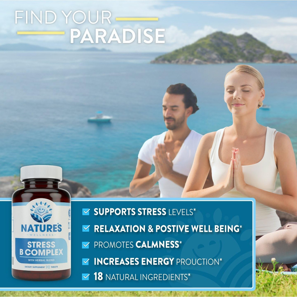 Vitamin B Complex Stress Relief | All Natural Mood Enhancer And Stress Support Supplement | Stress B Complex With Herbal Extract Blend Plus Vitamin C, Paba, And Choline Vitamin B Complex Stress Relief | All Natural Mood Enhancer And Stress Support Supplement | Stress B Complex With Herbal Extract Blend Plus Vitamin C, Paba, And Choline