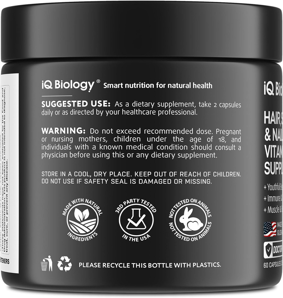 Biotin 10,000 Mcg Supplement For Hair Growth With Collagen & Keratin For Hair Loss & Thinning Hair - Hair Skin And Nails Vitamins For Women & Men - Healthy Regrowth, Skin Glow & Nail Repair - 60 Caps Biotin 10,000 Mcg Supplement For Hair Growth With Collagen & Keratin For Hair Loss & Thinning Hair - Hair Skin And Nails Vitamins For Women & Men - Healthy Regrowth, Skin Glow & Nail Repair - 60 Caps