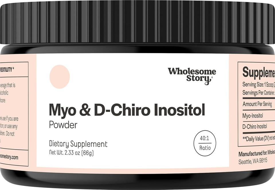 Myo-Inositol & D-Chiro Inositol Supplement Powder For Women | Hormonal Balance & Healthy Ovarian Function Support | Vitamin B8 | Great Alternative To Capsules | 40:1 Ratio | 90 Servings