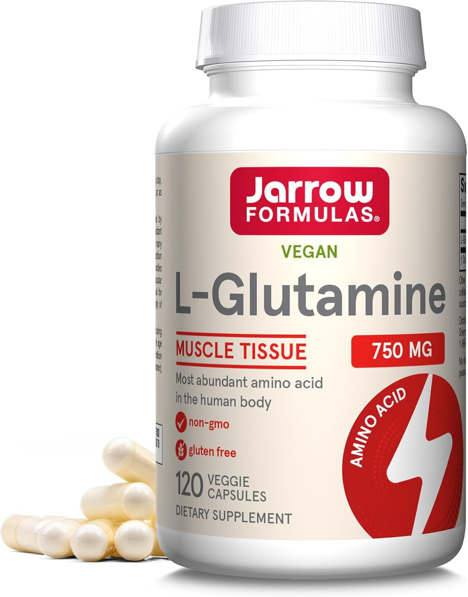 Jarrow Formulas® L-Glutamine 750 Mg, Dietary Supplement, Immune And Muscle Support, 120 Veggie Capsules, Up To 120 Day Supply Jarrow Formulas® L-Glutamine 750 Mg, Dietary Supplement, Immune And Muscle Support, 120 Veggie Capsules, Up To 120 Day Supply