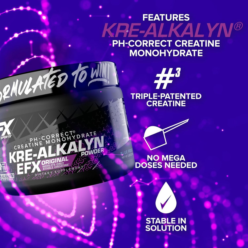 Efx Sports Kre-Alkalyn Efx Powder | Ph Correct Creatine Monohydrate Powder Supplement | Strength, Muscle Growth & Performance | 140 Servings (Unflavored)