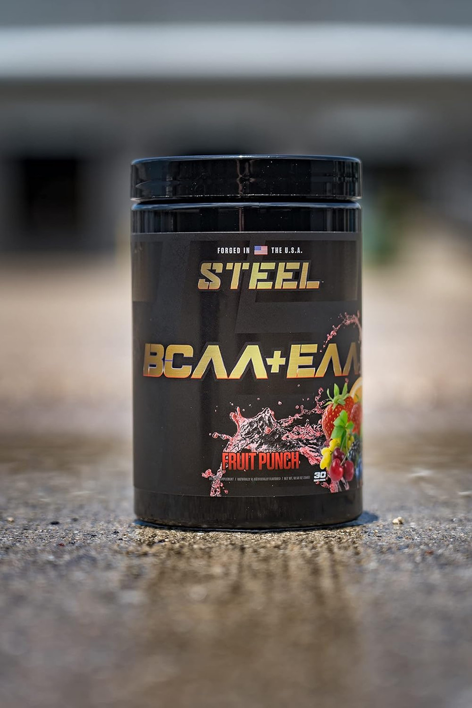 Steel Supplements | High Performance Bcaa Eaa Powder | Promotes Lean Muscle Growth And Workout Endurance | 2:1:1 Ratio To Recover Muscle Faster 30 Servings. (Fruit Punch)