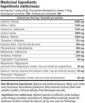 Mammoth Eaa9, Performance Eaa + Bcaa Formula, Full Spectrum Eaas, 6G Bcaa Blend, High Leucine For Muscle Recovery, Sugar Free, Zero Calorie, 30 Servings, (Candy Peach)