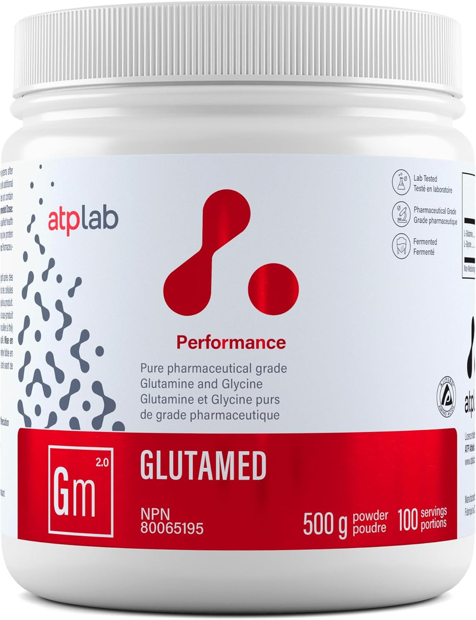Atp Lab | Glutamed 500G | Pure Pharmaceutical-Grade Glutamine And Glycine. The Best Combination Of Glutamine And Glycine