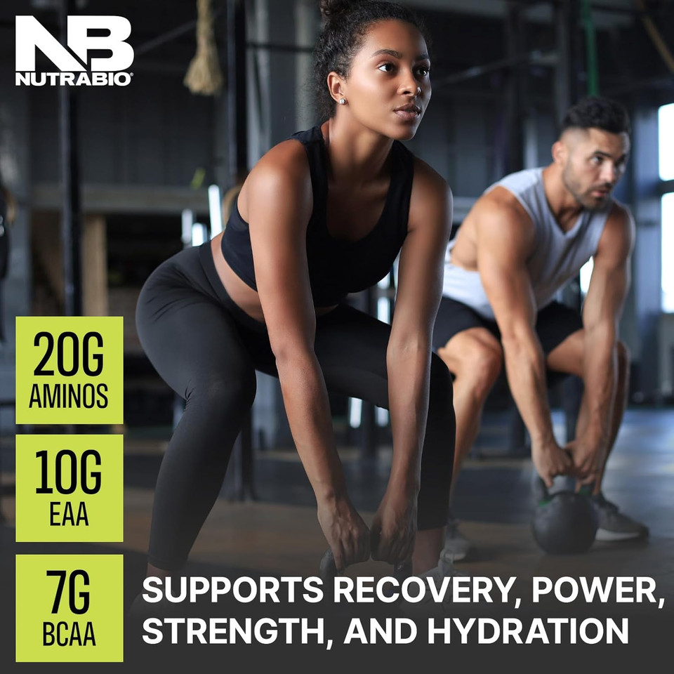 Nutrabio Intra Blast Bcaa Powder Amino Acid Supplement, Electrolyte & Hydration Blend, Intra, Pre Workout & Muscle Recovery, 20G Eaa Amino Acids Powder, 5G Glutamine- Tropical Fruit Punch, 30 Serving