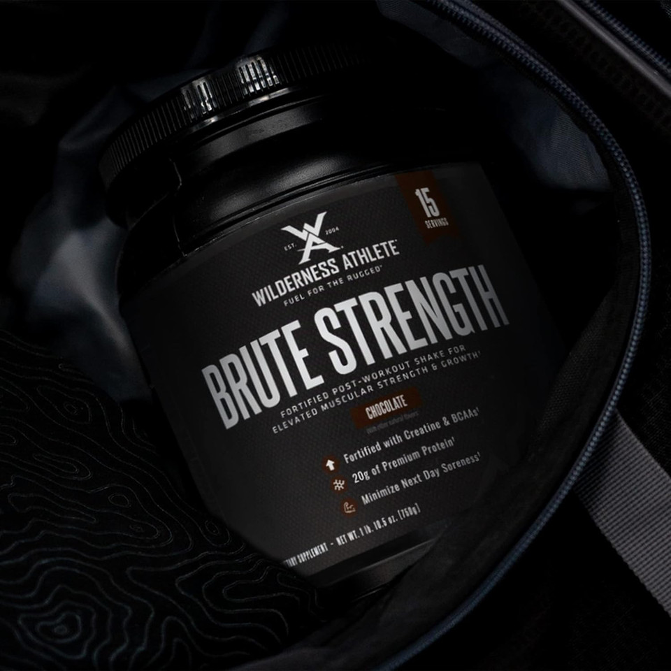 Wilderness Athlete - Brute Strength Bcaa Post Workout | Bcaa Creatine Workout Powder - Premium Post Workout Recovery Drink | 15 Serving Tub (Chocolate)