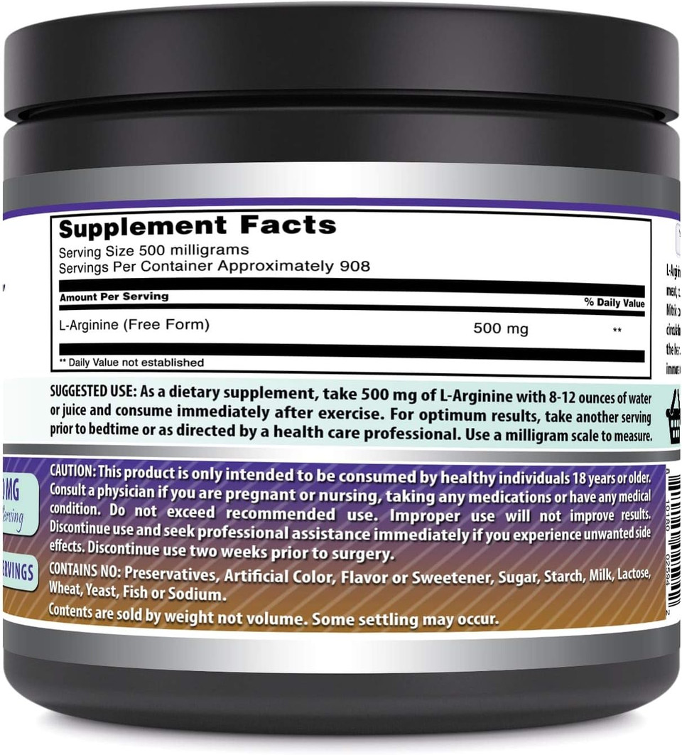 Amazing Formulas L-Arginine Powder Supplement | Non-Gmo | Gluten Free | Made In Usa (2.2 Lb)