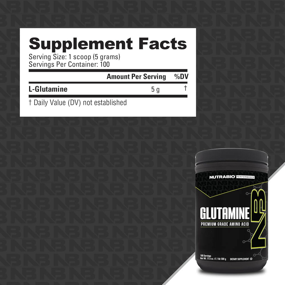 Nutrabio Pure L-Glutamine Powder - L-Glutamine Supplement- Amino Acid - Pure Grade: Absolutely No Additives, Fillers Or Excipients! - Muscle Recovery Supplement - (1000 Grams)