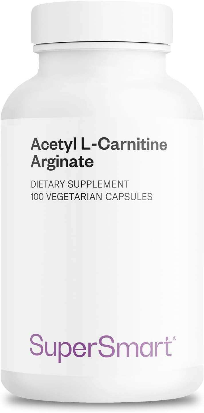Supersmart - Acetyl L Carnitine Arginate 1000 Mg Per Day - Amino Acids - Popular Brain Supplement | Non-Gmo & Gluten Free - 120 Vegetarian Capsules
