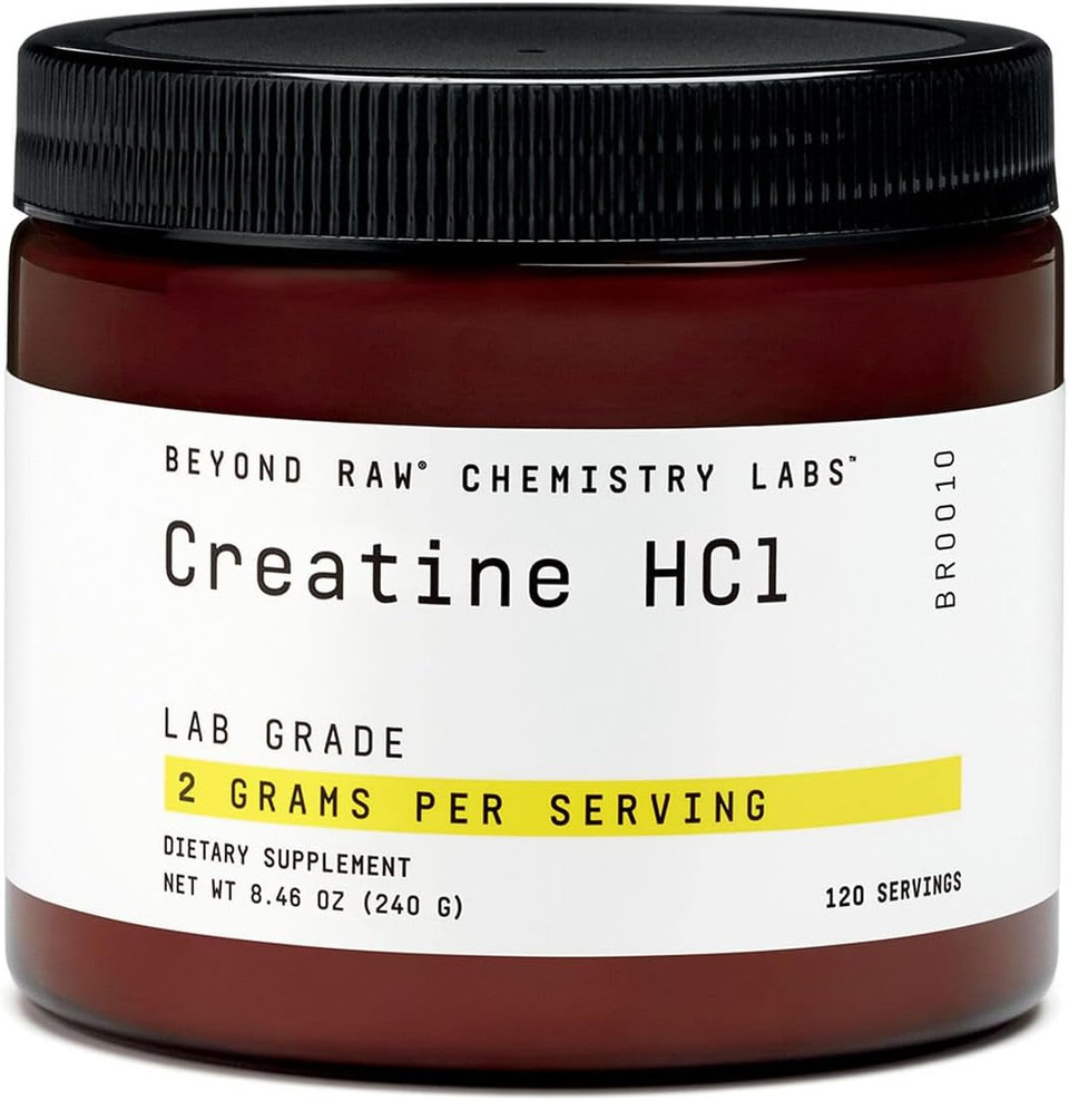 Beyond Raw Creatine Hcl Powder, Science Backed, Lab Grade, Creatine For Women & Men, Muscle Strength, Energy Production, Athletic Performance, Cognitive Support, Cellular Hydration, 60 Servings