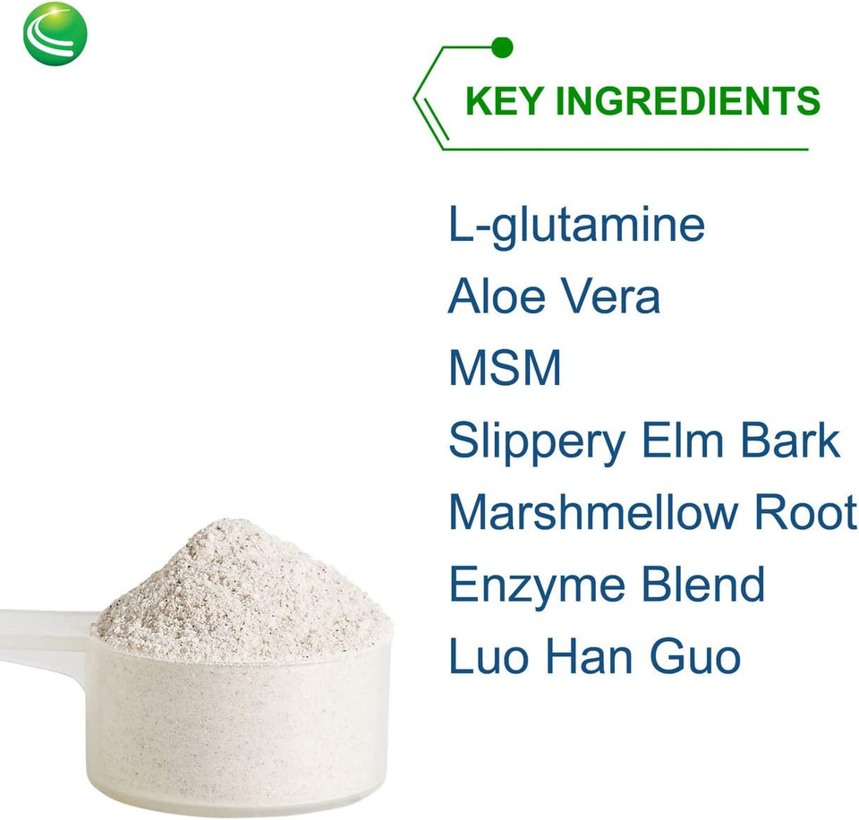 Nutra Biogenesis Intestinal Support Complex - Gut Health Powder, Gi Intestinal Supplement For Women & Men, L-Glutamine, Slippery Elm, Marshmallow & Licorice - 5.6 Oz (20 Servings)