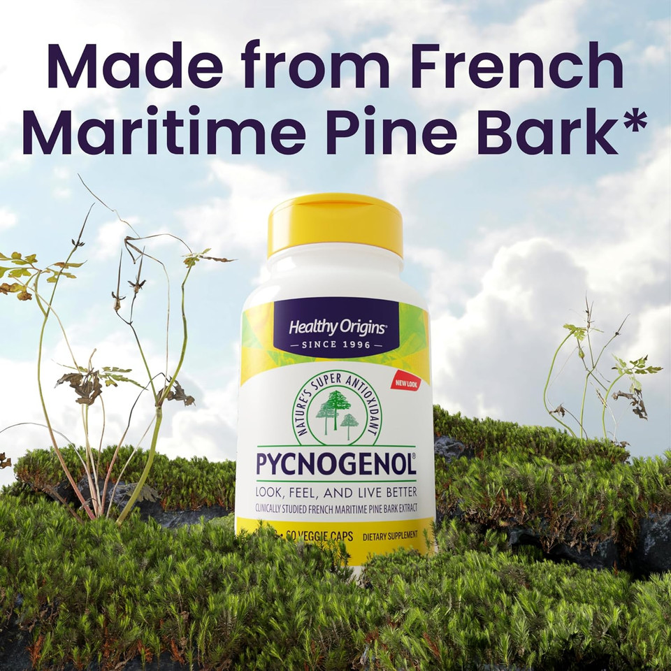 Healthy Origins Pycnogenol 100 Mg (Nature'S Super Antioxidant, Non-Gmo, Gluten Free, Cardiovascular Support), 120 Veggie Caps