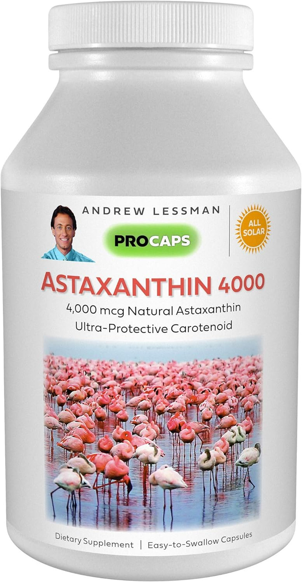Andrew Lessman Astaxanthin 30 Softgels - 4000 Mcg Natural Astaxanthin, Powerful Anti-Oxidant Carotenoid. Protection For Eyes, Heart, Skin And More. No Additives. Easy To Swallow Softgels