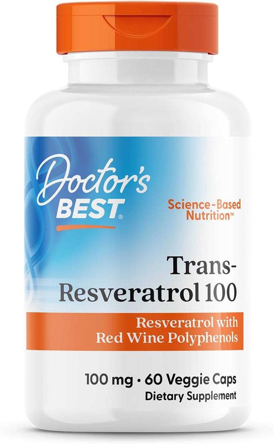 Doctors Best Trans-Resveratrol 100, Resveratrol With Red Wine Polyphenol (Resvinol), Non-Gmo, Gluten Free, Soy Free, Vegan 60 Veggie Caps Doctors Best Trans-Resveratrol 100, Resveratrol With Red Wine Polyphenol (Resvinol), Non-Gmo, Gluten Free, Soy Free, Vegan 60 Veggie Caps