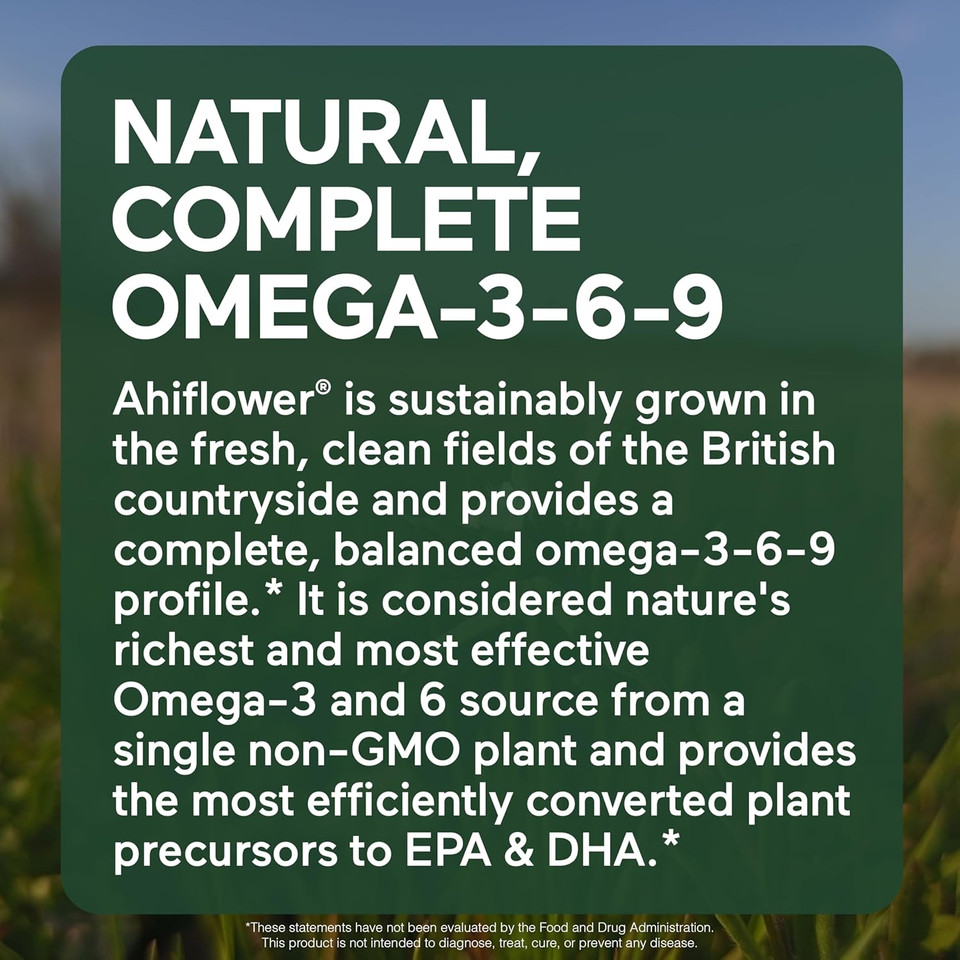 Smarternutrition Ubiquinol 100Mg + Natural Plant-Based Complete Omega 3 6 9 - Clinically Studied Ahiflower® Oil - Ultra Absorption Coq10 For Heart Support - Non-Gmo - 180 Softgels[90-Day Supply]