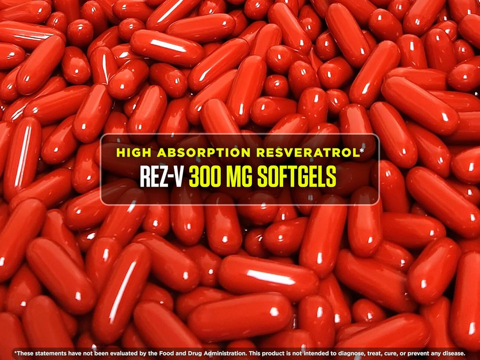 Biotest Rez-V High-Absorption Resveratrol - Anti-Estrogen Support & Cellular Health - 60 Softgels (30 Day Supply)